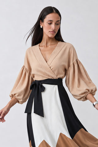 Kimono Elegante - Areia 211425BG02.