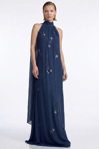 Vestido Frente Unica C/ Lenços Costas - 281536