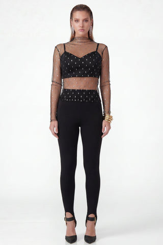 Blusa Renda Basica - Poa Prata 4115292368