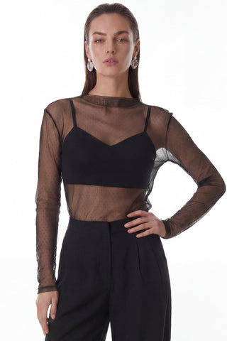 Blusa Renda Basica - Preto 411529PR01...