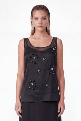 Camiseta Basica Transparencia - Preto 411535PR01...