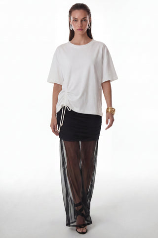 Saia Franzida Em Tule - Preto 461517PR01...