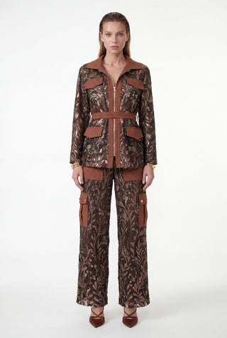 Conjunto Parka E Calça Tule Exclusivo - Marron 451545MA09