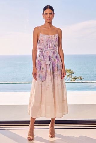 Vestido Floral Violeta C/ Barrado Off - Unica 411310UNI..