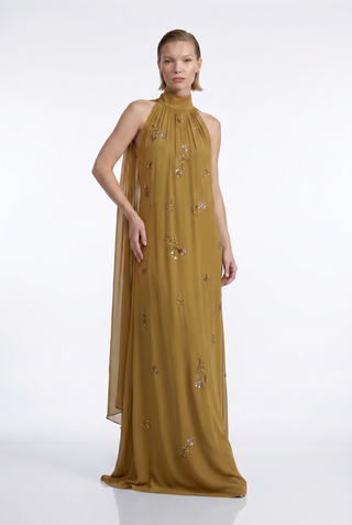 Vestido Frente Unica C/ Lenços Costas - 281536