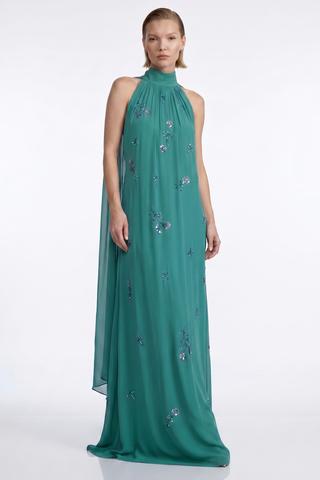 Vestido Frente Unica C/ Lenços Costas - 281536