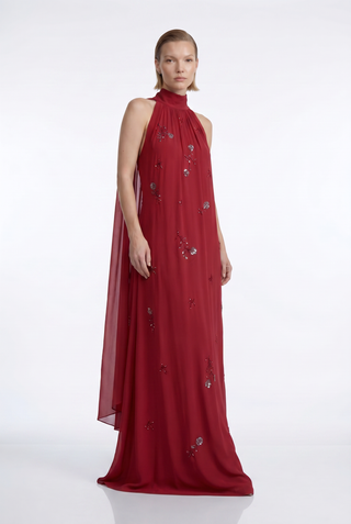 Vestido Frente Unica C/ Lenços Costas - 281536